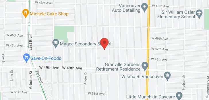 map of 6325 MARGUERITE STREET